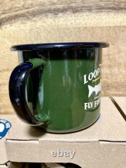 No Box Vintage LOOP TACKLE Mug Cup Set Enamel 350 ml Tableware Unused Cute