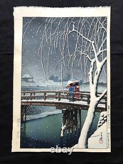 ORIGINAL HASUI KAWASE Woodblock Print Okiyoue Japan. RARE