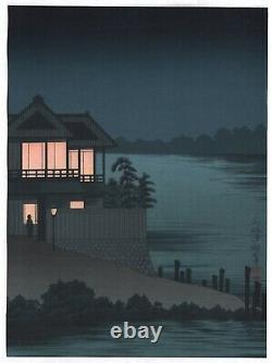 Original Japanese Woodblock Print KOBAYASHI KIYOCHIKA Night Series c. 1930's