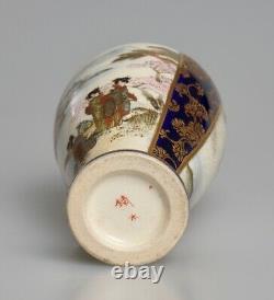 Perfect Antique Japanese Satsuma Miniature Vase Signed Meiji Period