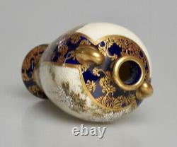 Perfect Antique Japanese Satsuma Miniature Vase Signed Meiji Period