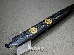RARE Shakudo WARI-KOGAI KAMON 18-19thC Japanese Edo Tsuba Koshirae Antique