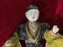 Rare 1830 Edo Japanese Palace Dollkarikurapolished Gofunauthexc Silk/brocade