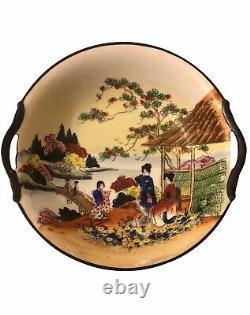 Rare Antique- vintage Uniquely Hand Painted Bowl Stamped Made In Japan