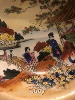 Rare Antique- vintage Uniquely Hand Painted Bowl Stamped Made In Japan