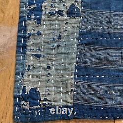 Rare Vintage Indigo Japanese Boro Sashiko Blanket/Rug
