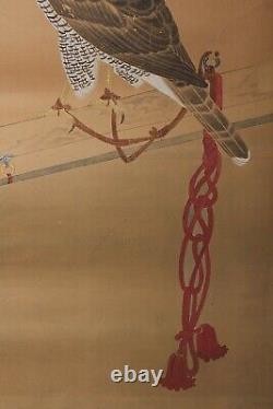 Rare early Painting depicting Takanari Hawk 17-18th century Edo GG14