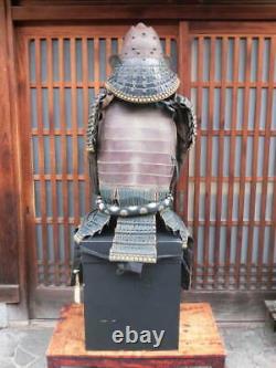 SAMURAI ARMOR Japanese Kabuto suit of armor full-size iron fan-shaped Jinbaori