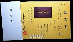 SUPERB HIGO-School Dragonfly Kozuka Certificated Japanese 18-19th C Antique B931