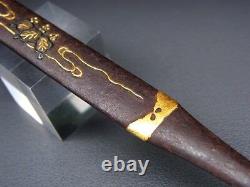 SUPERB KIRIMON KOGAI 18-19thC Japanese Edo Samurai Antique for Koshirae F861