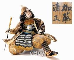 SUPERB Kato KIYOMASA Large Musha-Ningyo Samurai Doll 19thC Japan Meiji Antique