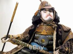 SUPERB Kato KIYOMASA Large Musha-Ningyo Samurai Doll 19thC Japan Meiji Antique