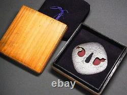 SUPERB Signed Mokume-Kitae TSUBA Japanese Edo period Antique Gourds D568