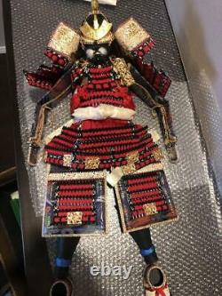 Samurai Battle suit Yoroi Kabuto armor replica small Japanese antique (19.7in)