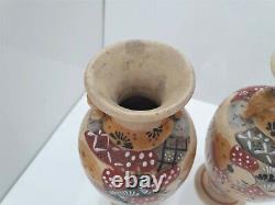 Set of 2 Beautiful Antique Japanese Vases 7 circa 1800s. 506