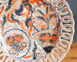 Superb & High Quality 19th Japanese Ajour Meiji Period Antique Imari Plate Japan