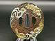 TSUBA Japanese Antique Dragon Cooper Sculpture Sword Katana Samurai #9766