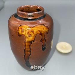 Tea Caddy Ceremony Seto Chaire Pottery Container Japanese Traditional I-33