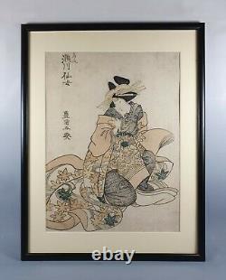 Utagawa Toyokuni I Original Japanese Woodblock Print Segawa Senjo Kabuki 1809