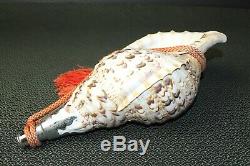 VTG Japanese Conch shell with Mouthpiece Horagai Shell trumpet Samurai Japan b646