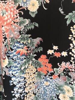 Vintage 1920s Silk Crepe Screen Print Art Deco Japanese Export Kimono