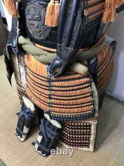 Vintage Jp Traditional Armor Yoroi Samurai Life-Size Wearing Craft Very Rare O
