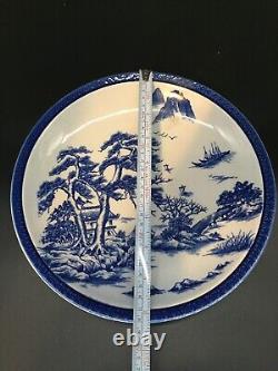 Vintage japanese Arita ware Large plate Japanese style old technique pattern