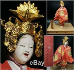 WO65 Sooda Genzo Japanese Hagoromo Hakata doll Ceramic ware ornament #okimono