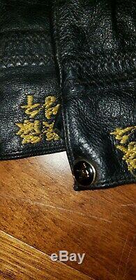 WW2 Japanese navy pilot leather gloves collectible antiques military uniform