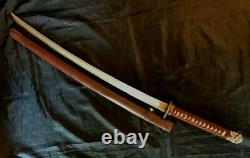 Ww2 Japanese Officer Gunto Extra Long 28'' Cutting Edge With Combat Mount