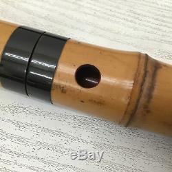 Y1131 SHAKUHACHI 54.5cm Bamboo Flute signed Japanese Traditional vintage antique