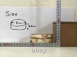 Y1655 BOX Satsuma-ware signed box container Japanese antique Japan storage