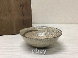 Y2598 CHAWAN Seto-ware signed box Japan tea ceremony antique pottery vintage