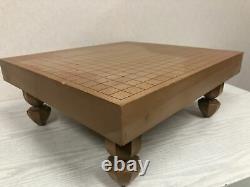 Y3770 GO wood board with legs strategy game Japanese antique Japan vintage