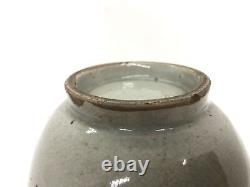 Y4674 CHAWAN Inuyama-ware confectionery bowl autumn leaves signed Japan antique