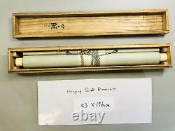 Y6259 KAKEJIKU Boar signed box Japan antique hanging scroll interior decor art