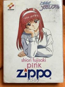 Zippo Oil Lighter Tokimeki Memorial SHIORI FUJISAKI Pink Original Box Japan